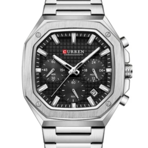 Curren 8459 Silver – Black